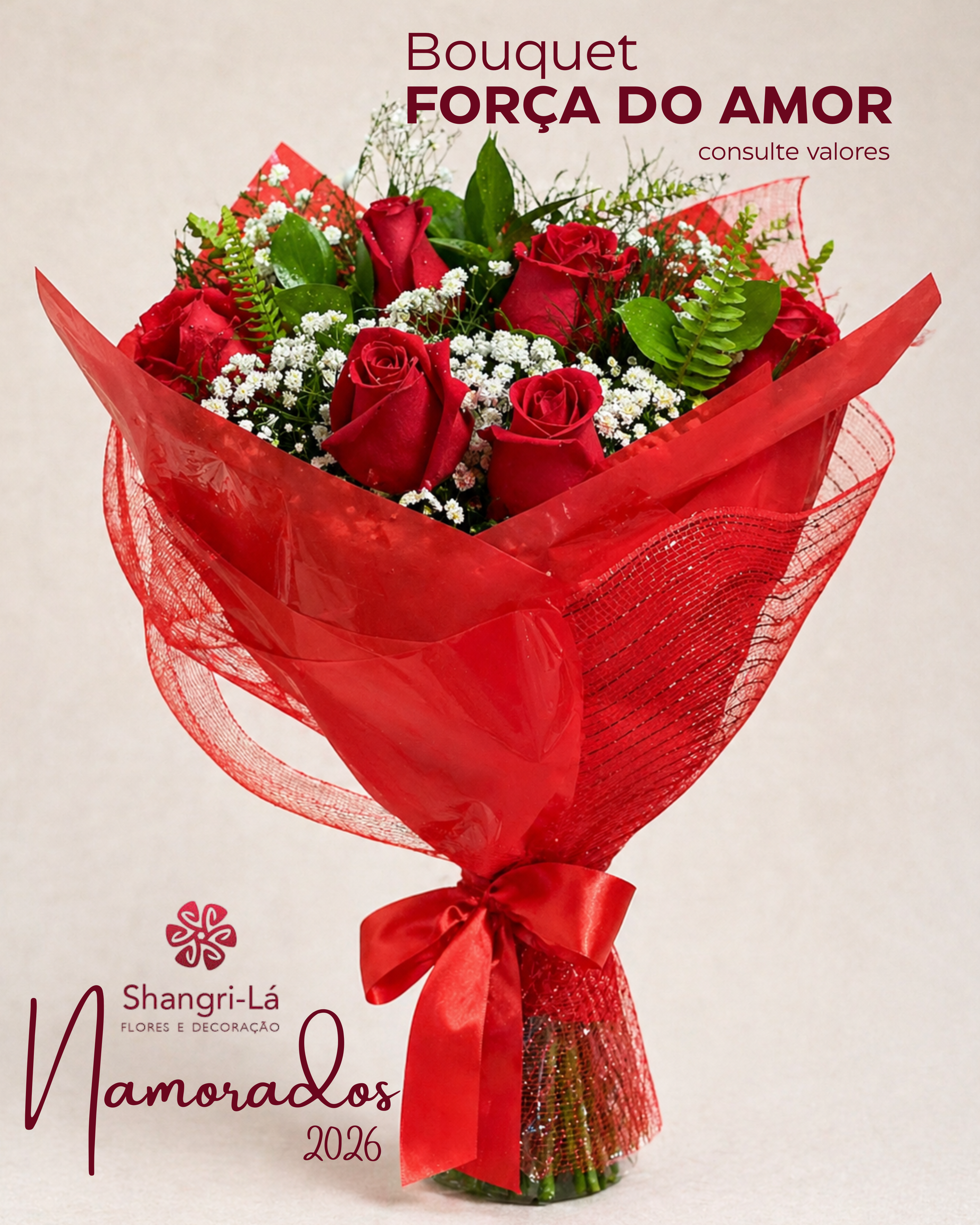 Buquê de rosas para presente em Carapicuíba